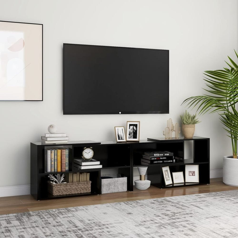 Vidaxl TV skrinka čierna 149x30x52 cm drevotrieska